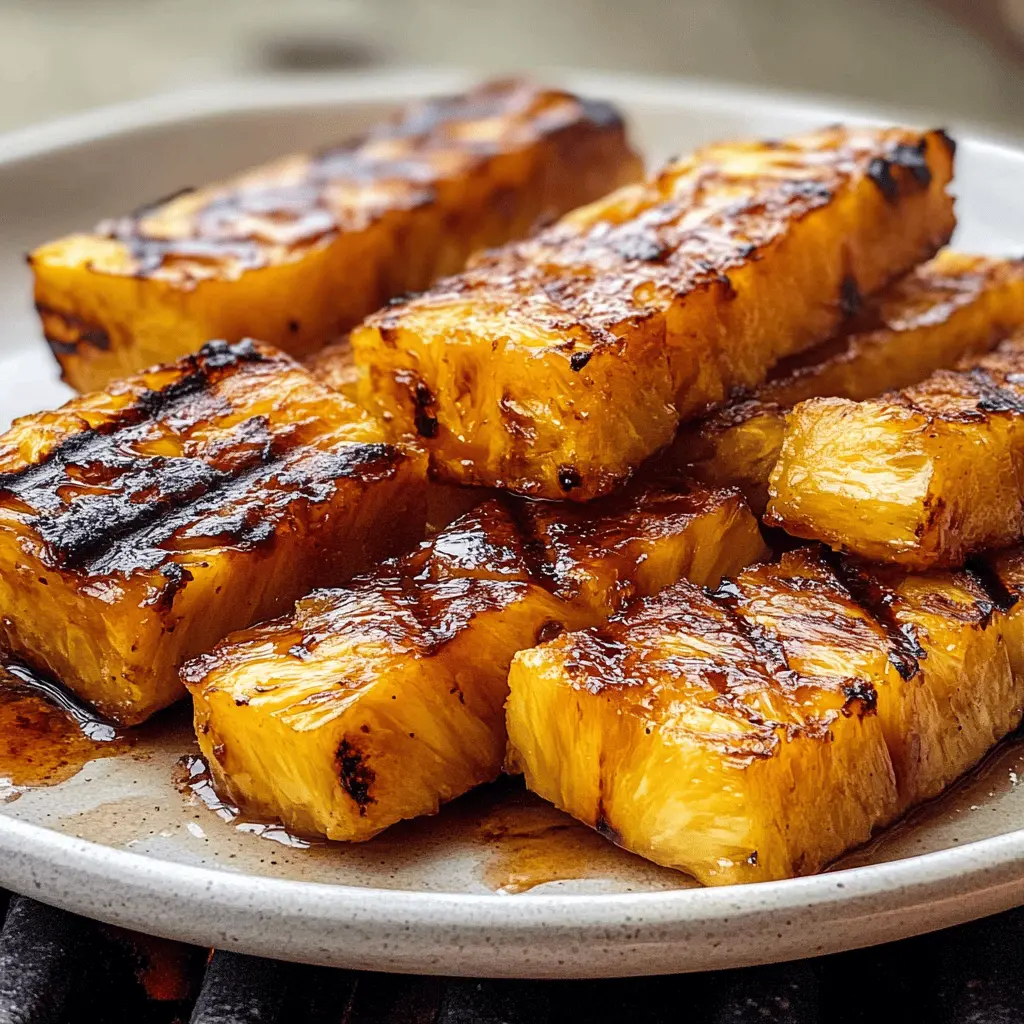 Get ready for a delightful treat with our Grilled Caramelized Brown Sugar Pineapple! This easy recipe transforms fresh pineapple into a sweet, caramelized dessert that’s perfect for summer BBQs or as a unique addition to your breakfast. With just a few simple ingredients, you'll enjoy a burst of tropical flavor. Save this pin for your next gathering or lazy weekend brunch! 🍍✨